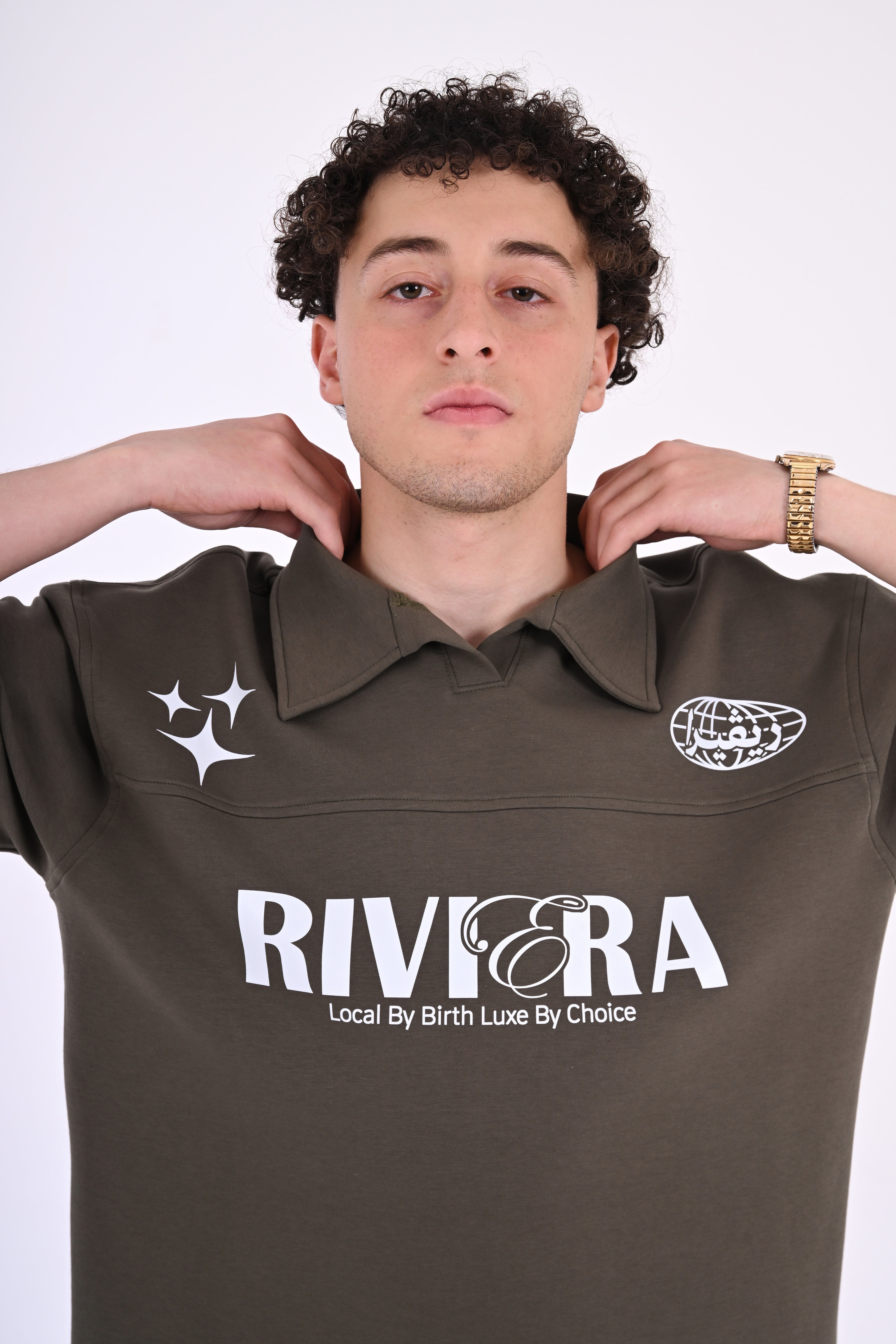 League Olive Polo