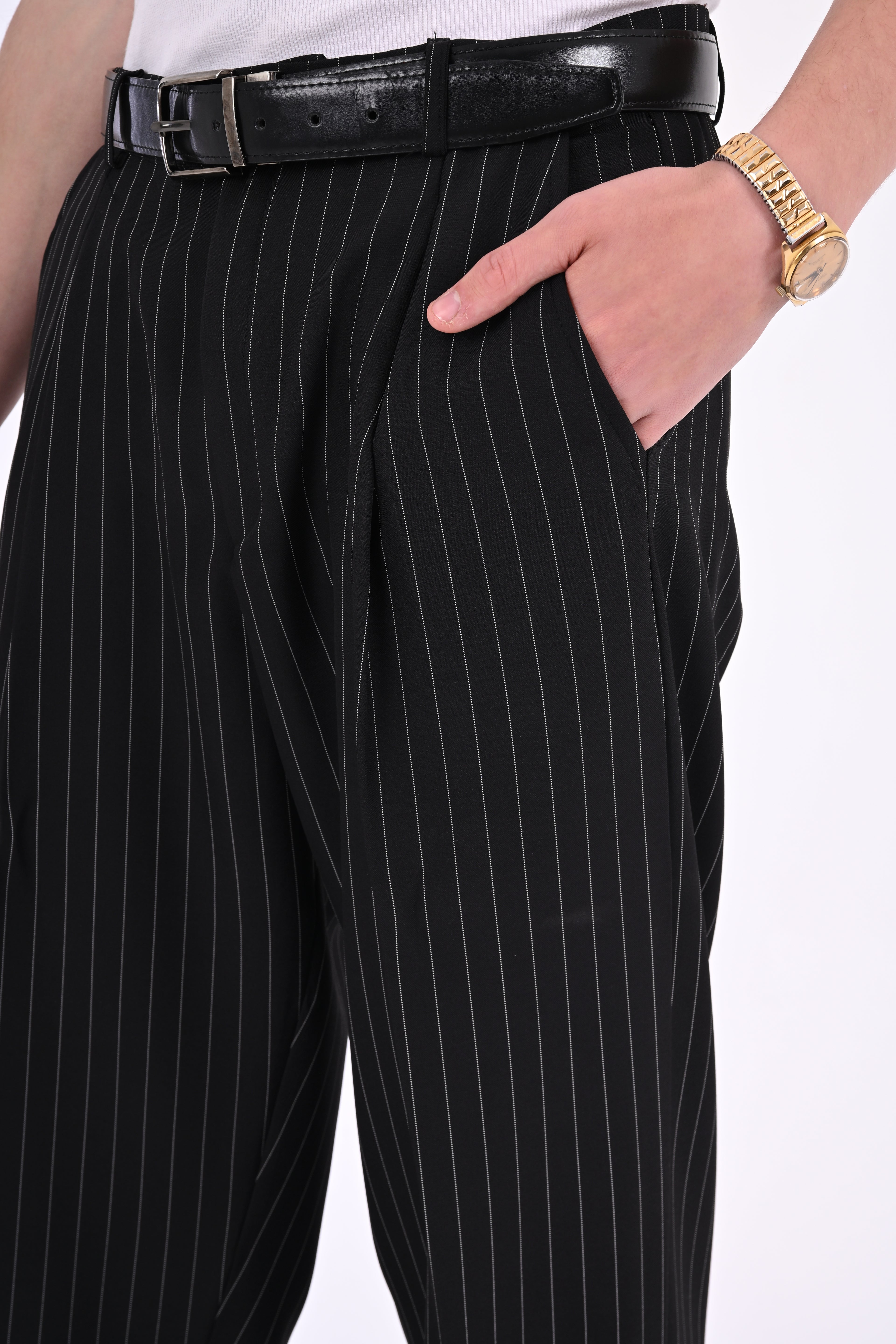 Classic Pinstriped Pants